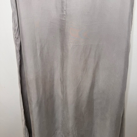 Stella Carakasi Grey Scoop Neck Lagenlook Assymetrical Hem Mid Dress Pockets - Picture 8 of 11